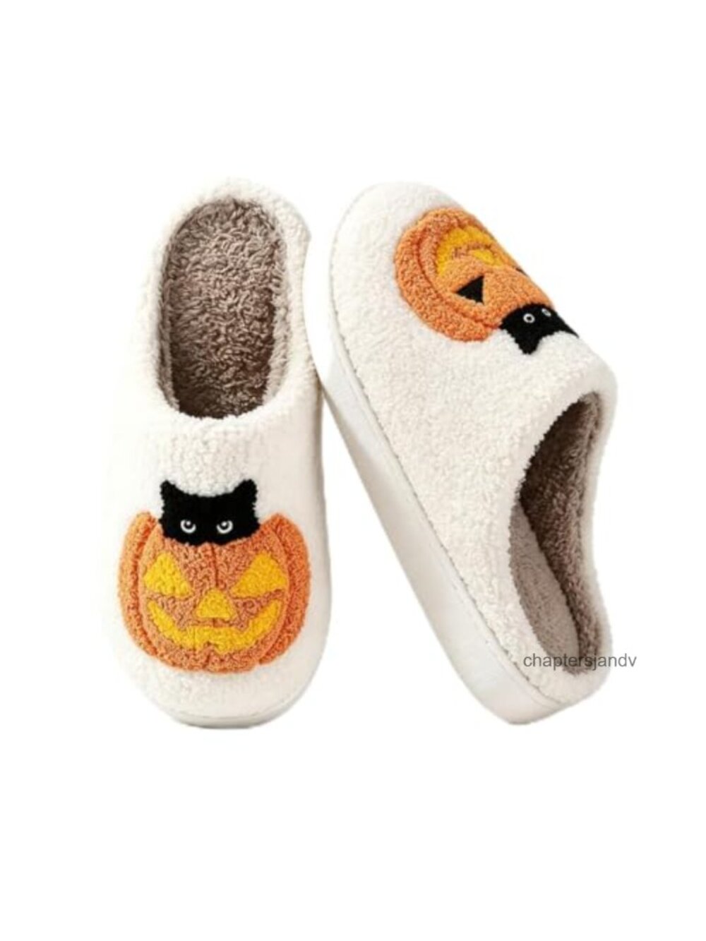 Ghostface Plush Fuzzy Halloween House Slippers Memory Foam Arch Support